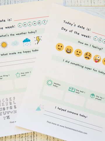 journal page for kids ideas and prompts