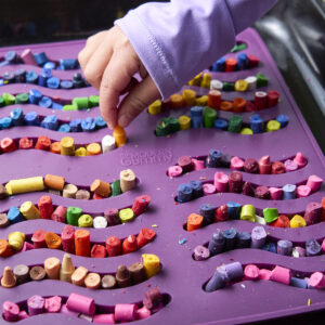 how to make crayon in silicone mold - filled and ready to melt