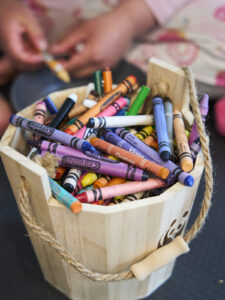 to do old broken crayons bucket of crayons