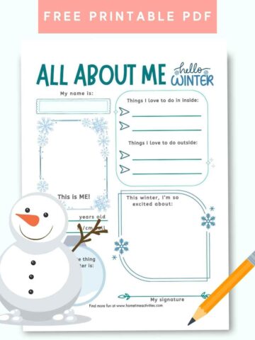 free printable all about me worksheet for kids