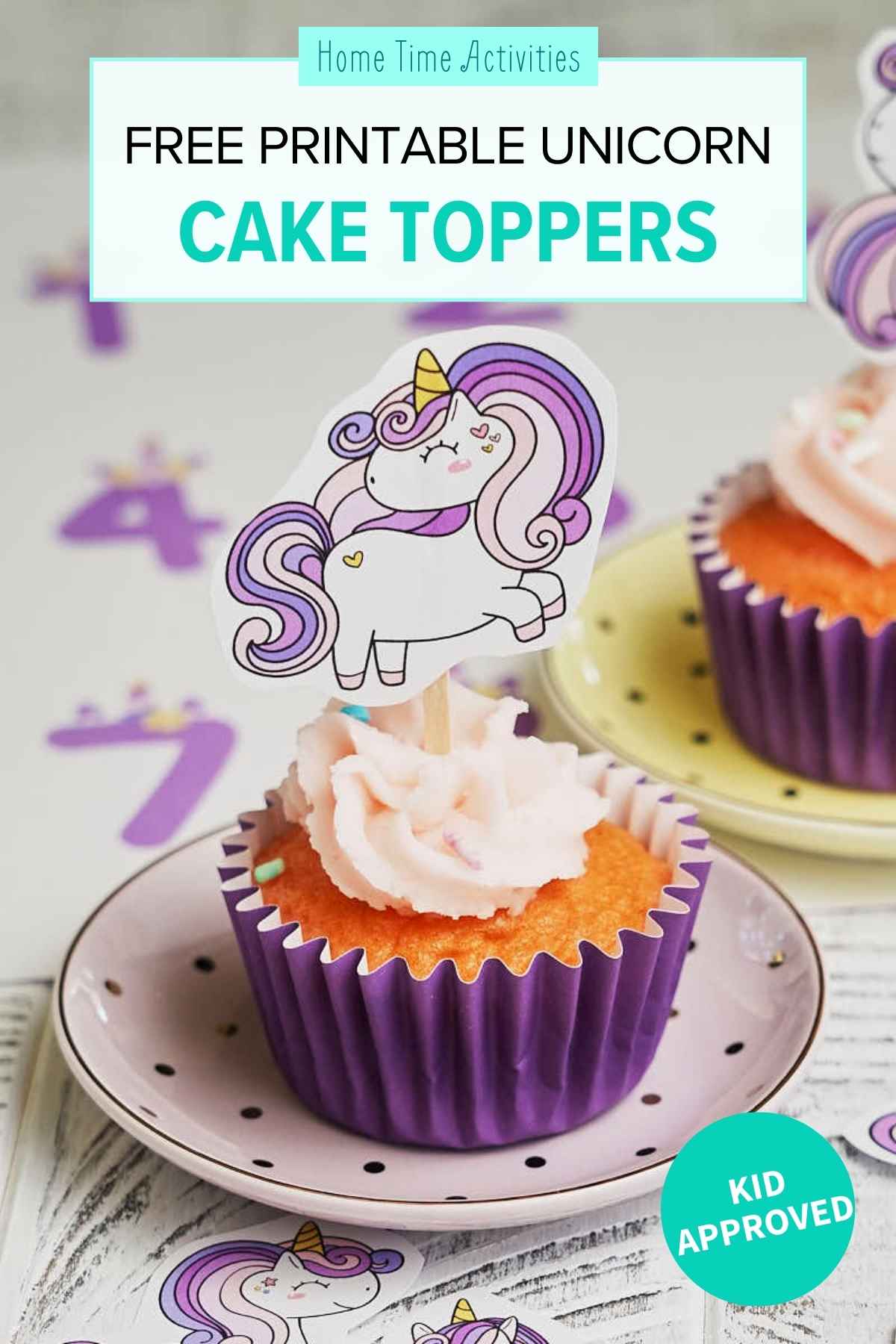 Unicorn Cake Toppers - Free Printable