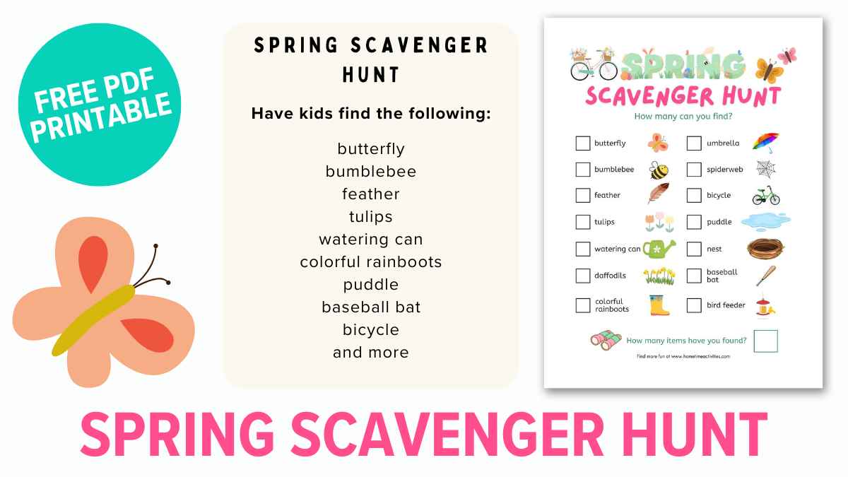 free printable spring scavenger hunt