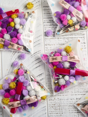 bags of diy hair clip party favor