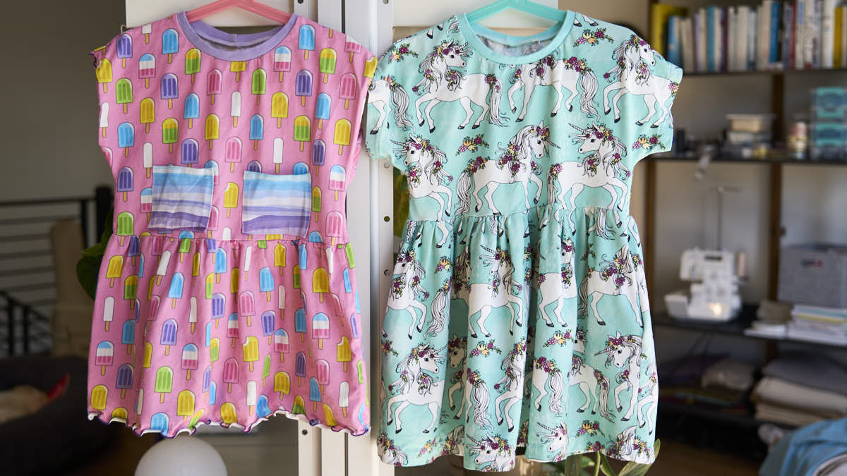 free easy sew girls gathered dress