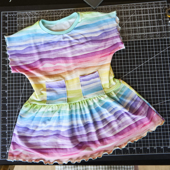 rowan tee girls dress easy sew